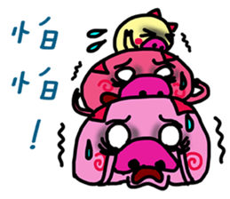 Stacked three pigs sticker #11307137