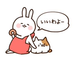 Everyday friendly housewife rabbit2 sticker #11308863