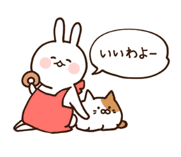 Everyday friendly housewife rabbit2 sticker #11308863