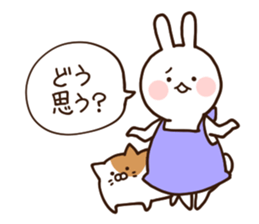 Everyday friendly housewife rabbit2 sticker #11308867