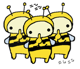 A little honey bee sticker 2 sticker #11309838