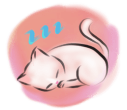 Yuki of the white cat sticker #11310301