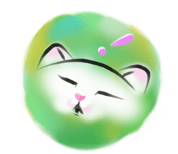 Yuki of the white cat sticker #11310302