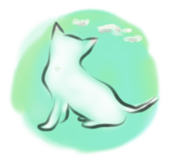 Yuki of the white cat sticker #11310304