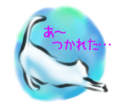 Yuki of the white cat sticker #11310315