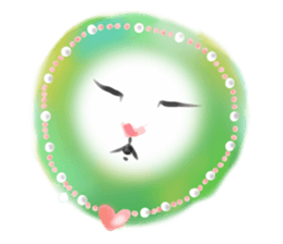 Yuki of the white cat sticker #11310316