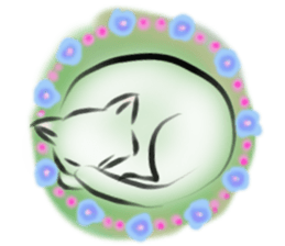 Yuki of the white cat sticker #11310317