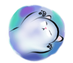 Yuki of the white cat sticker #11310320