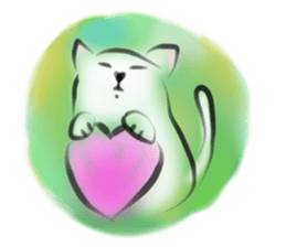 Yuki of the white cat sticker #11310321