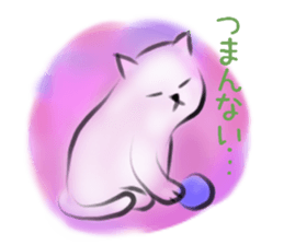 Yuki of the white cat sticker #11310332