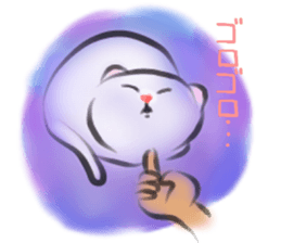 Yuki of the white cat sticker #11310335