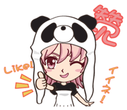 Chinese panda girl sticker #11310738
