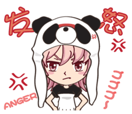Chinese panda girl sticker #11310743