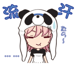 Chinese panda girl sticker #11310748