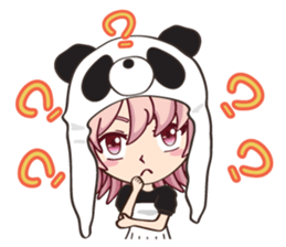 Chinese panda girl sticker #11310755