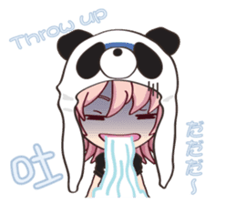 Chinese panda girl sticker #11310761