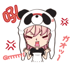 Chinese panda girl sticker #11310762