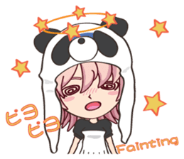 Chinese panda girl sticker #11310763