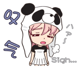 Chinese panda girl sticker #11310766