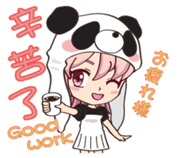 Chinese panda girl sticker #11310767