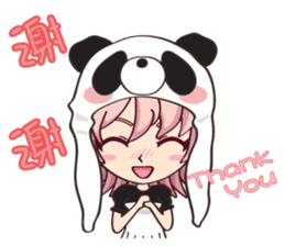 Chinese panda girl sticker #11310774