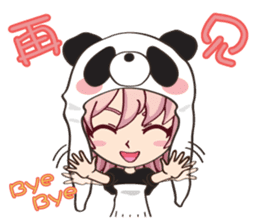 Chinese panda girl sticker #11310775