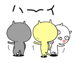 Cute three cats. sticker #11310897