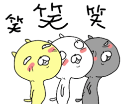 Cute three cats. sticker #11310919