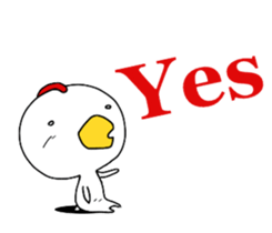 Chickens don't fly. sticker #11311136