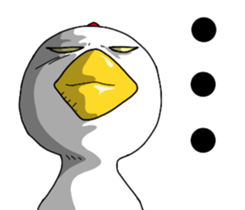 Chickens don't fly. sticker #11311172