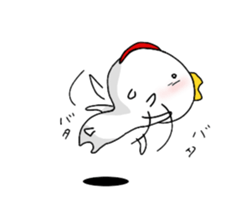 Chickens don't fly. sticker #11311175