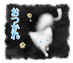 Sumi white cat sticker #11312784