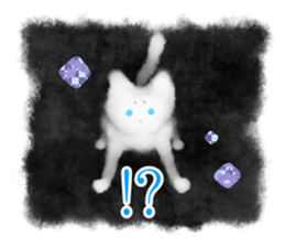 Sumi white cat sticker #11312799