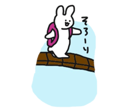 Hiker Rabbit Sticker sticker #11312828