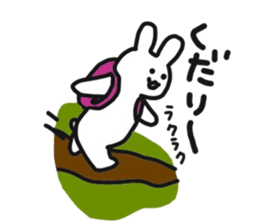 Hiker Rabbit Sticker sticker #11312830