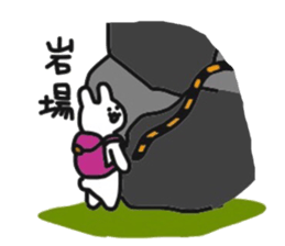 Hiker Rabbit Sticker sticker #11312833
