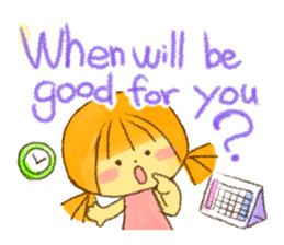 Hello! Cute Girl sticker #11313157