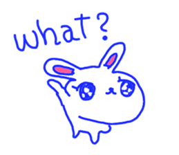 The losing heart Rabbit vol,5 (blue) sticker #11315943