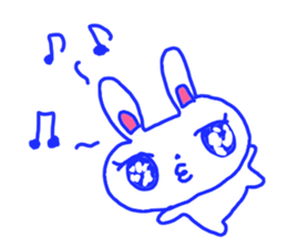 The losing heart Rabbit vol,5 (blue) sticker #11315966