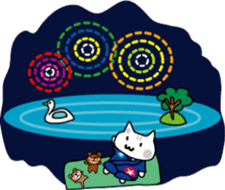 Japanese festival with Chino nyan sticker #11316227