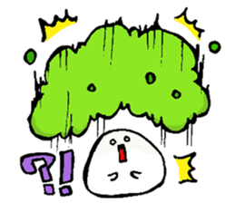 Zunda mochi with an afro hairstyle sticker #11316941