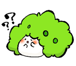 Zunda mochi with an afro hairstyle sticker #11316942