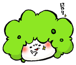 Zunda mochi with an afro hairstyle sticker #11316961