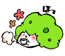 Zunda mochi with an afro hairstyle sticker #11316974
