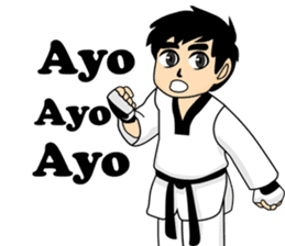 taekwondo boy 1 sticker #11317136