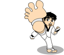 taekwondo boy 1 sticker #11317172