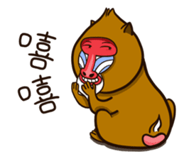 funny baboon sticker #11322866
