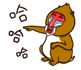 funny baboon sticker #11322867