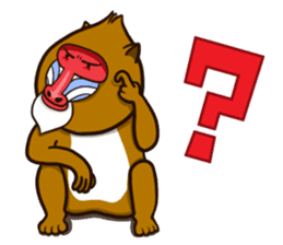 funny baboon sticker #11322880