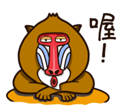 funny baboon sticker #11322881